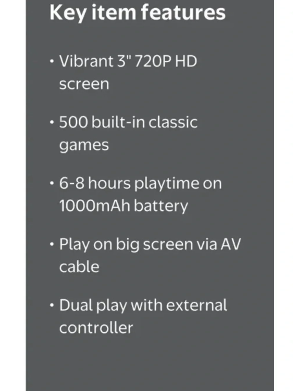 G5 handheld game